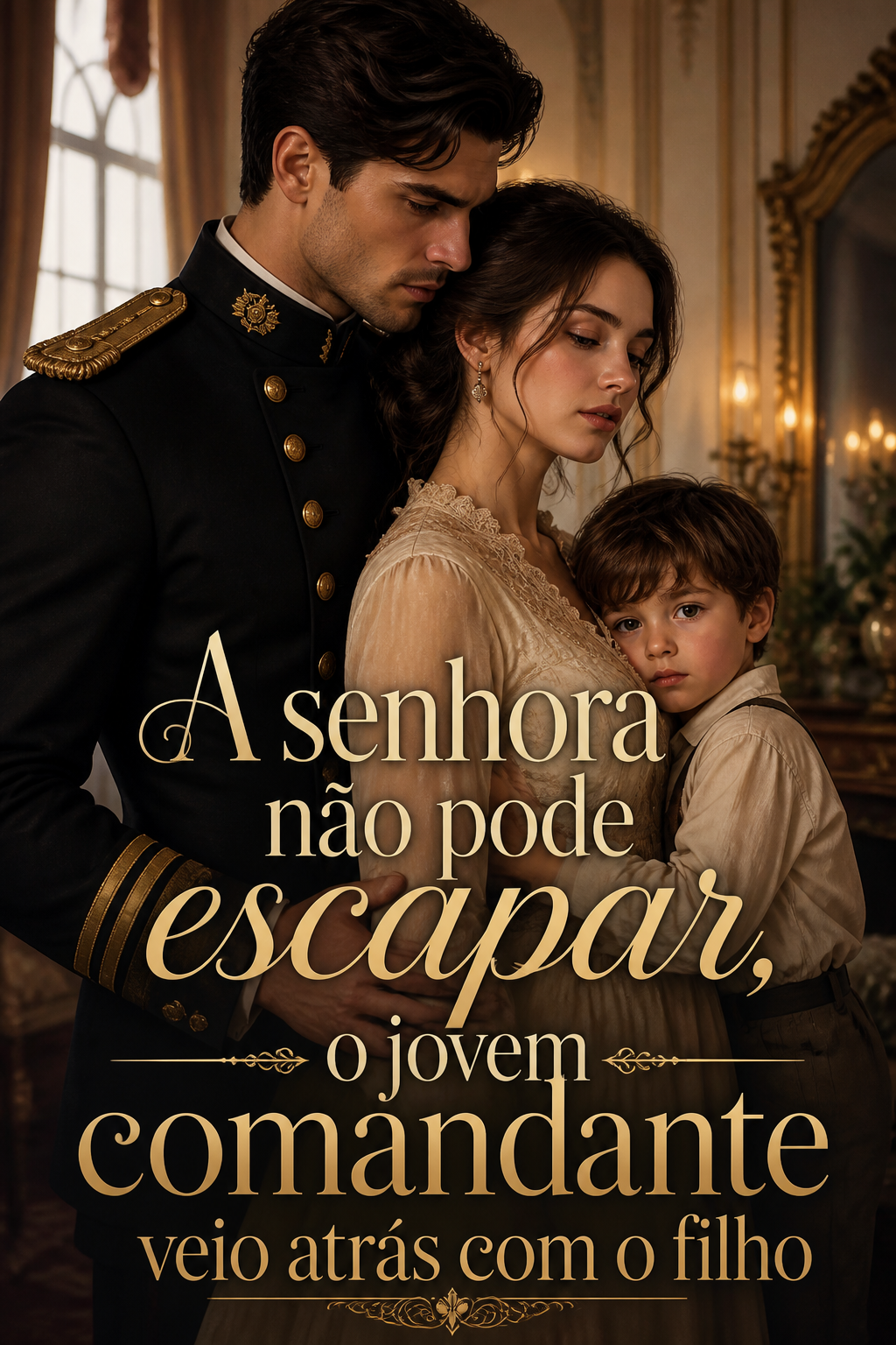 A senhora não pode escapar, o jovem comandante veio atrás com o filho